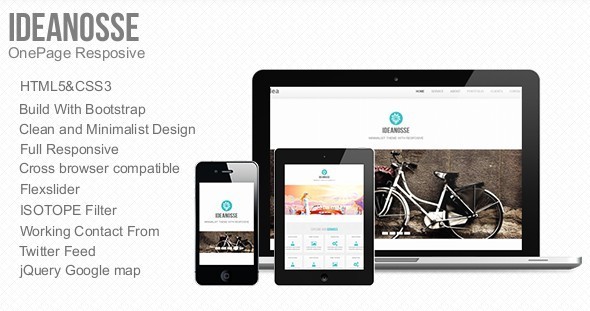 Ideanosse - Responsive One Page Template - Business Corporate