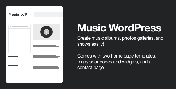 Music Wordpress Template - For Musicians / Artists - Creative WordPress
