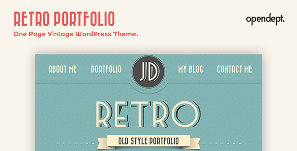 Retro Portfolio - One Page Vintage Wordpress Theme - Personal Blog / Magazine