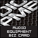 Audio Equipment Business Card - GraphicRiver Item for Sale