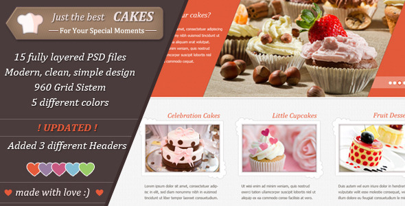 Just Cakes / PSD Theme - Retail PSD Templates