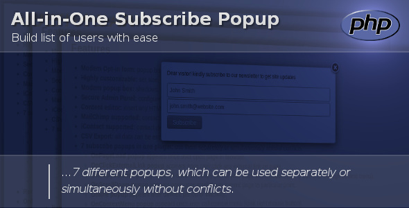All-in-One Subscribe Popup - CodeCanyon Item for Sale