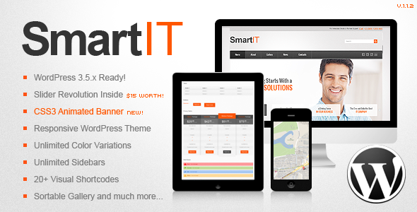 SmartIT Premium Responsive WordPress Theme - Business Corporate