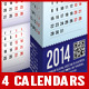 2014 - 4 Prism Type Desktop Calendars (A4) 
