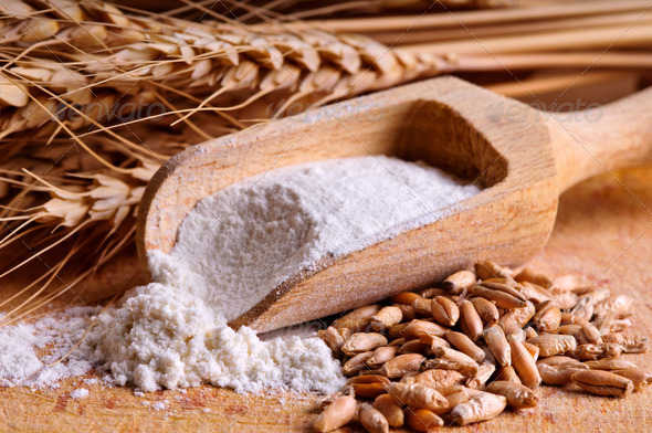 Grain, flour and wheat