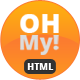 OHMY! HTML5, CSS3, Bootstrap website template - ThemeForest Item for Sale