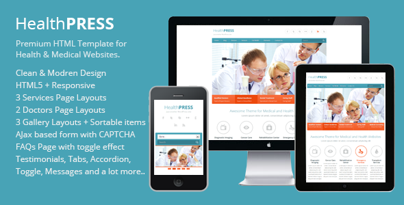 HealthPress - Health and Medical HTML Templat - Health & Beauty Retail