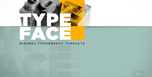 TYPEFACE - Minimal Typography HTML5 template - Creative Site Templates