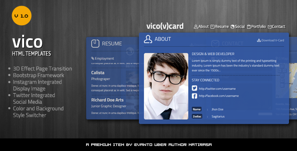Vico V Card - Virtual Business Card Personal