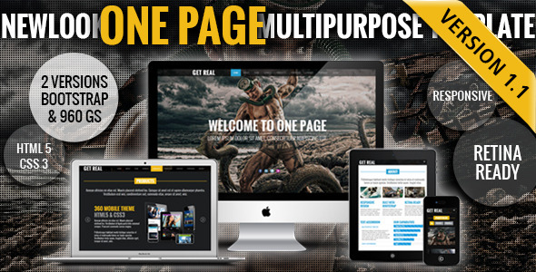 New Look - One Page Responsive Website Template - Portfolio Creative