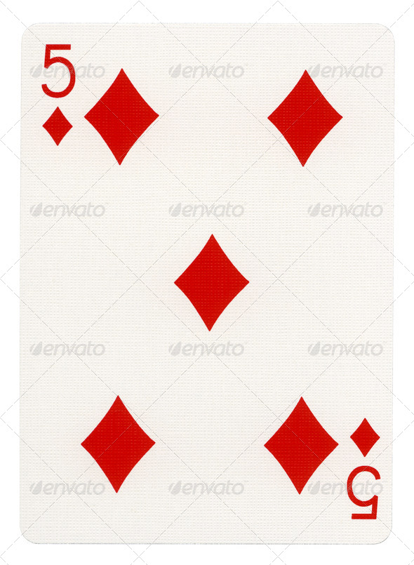 Playing Card - Five of Diamonds