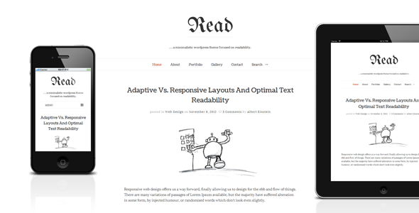 Read WP - Responsive HTML5 Minimalist Theme - Personal Blog / Magazine