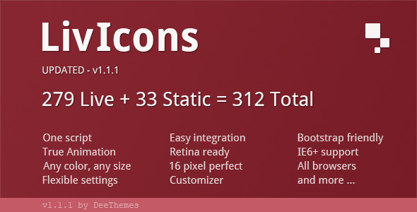 LivIcons - 303 Truly Animated Vector Icons - CodeCanyon Item for Sale