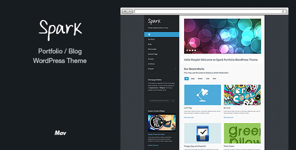 Spark Portfolio WordPress Theme - Portfolio Creative