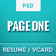Page One - Simple Vcard and Resume CV Template - ThemeForest Item for Sale