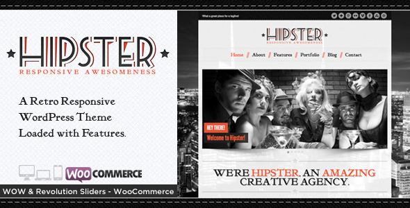Hipster - Retro Responsive WordPress Theme - Portfolio Creative