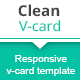 Clean Responsive Retina Ready V-card Template - ThemeForest Item for Sale