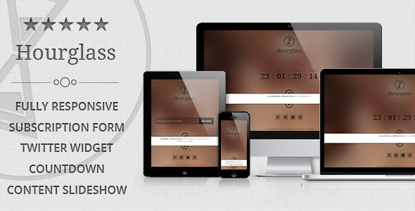 Hourglass - Responsive Coming Soon Page (Under Construction)
