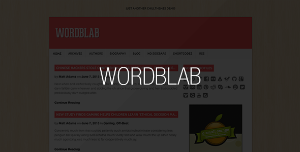 Wordblab Responsive Blogging Theme - Blog / Magazine WordPress