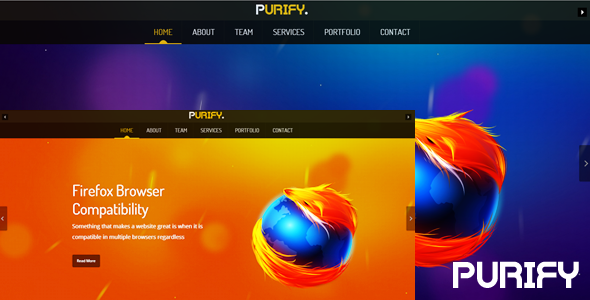 purify - One Page Responsive Template (Creative)