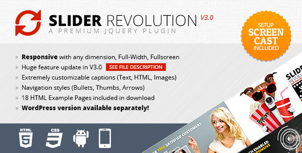 Slider Revolution Responsive jQuery Plugin - CodeCanyon Item for Sale