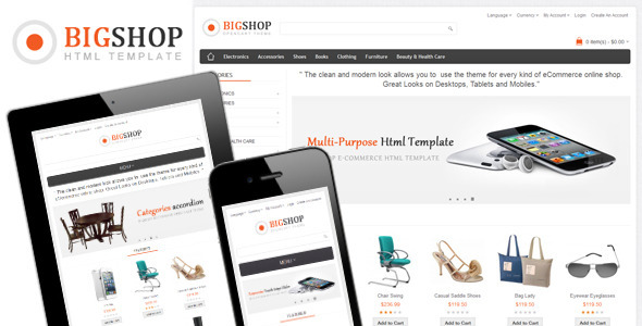 Bigshop - Multi-Purpose Responsive Html Template - Retail Site Templates