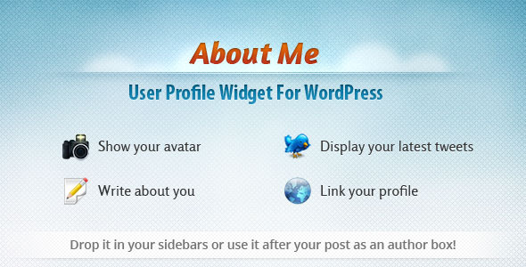 User Profile Widget for WordPress - About Me - CodeCanyon Item for Sale