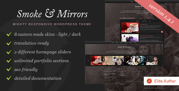 Smoke & Mirrors Wordpress Theme - Portfolio Creative