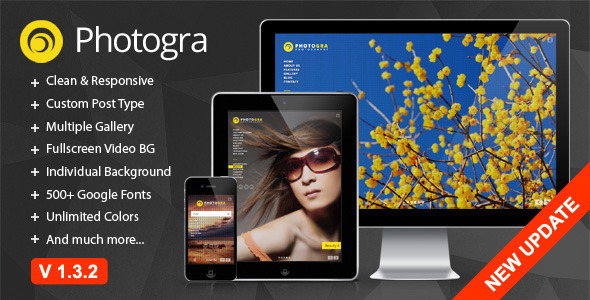 Photogra - Fullscreen Responsive WP Theme - Photography Creative