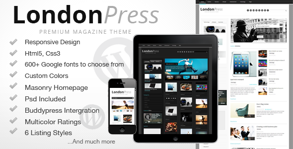 Londonpress - Responsive Blog Magazine - Blog / Magazine WordPress