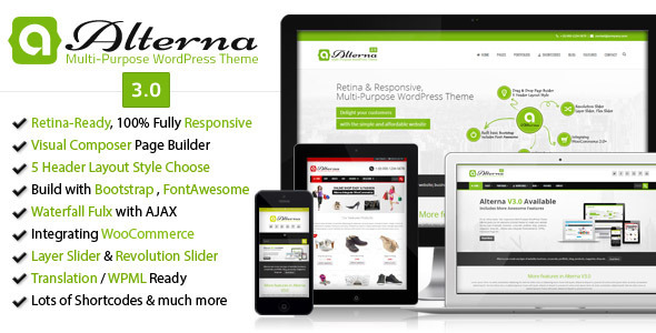 Alterna - Retina Responsive Multi-Purpose WordPress Theme - Corporate WordPress