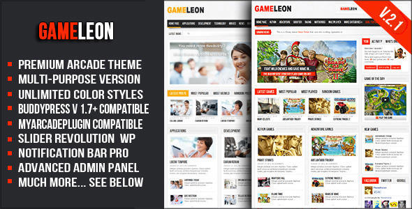 Gameleon - WordPress Arcade Theme - Entertainment WordPress