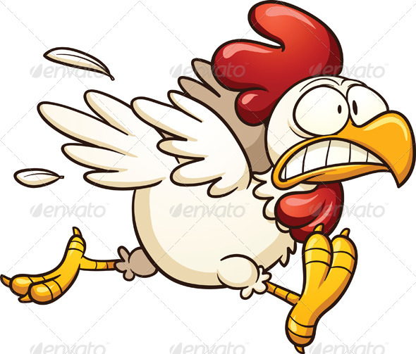 scared chicken clipart free - photo #2