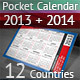 Pocket Calendar 2013 + 2014 Multilingual