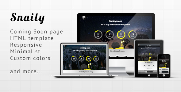 Snaily - Coming Soon HTML Template (Under Construction)