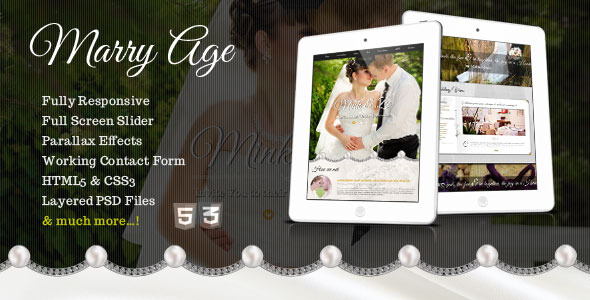 Marry Age - Responsive One Page Wedding Template (Events)