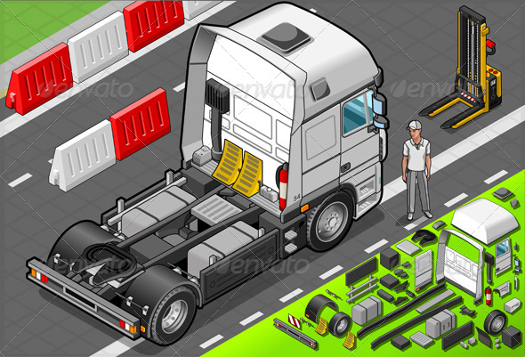 Cartoon Semi Truck Outline » Dondrup.com