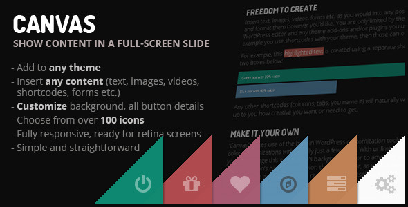 CANVAS - Show any content in a full-screen slide. - CodeCanyon Item for Sale