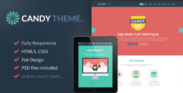 Candy - Flat Onepage Responsive HTML5 Template (Creative)