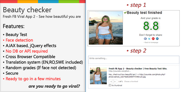 Fresh FaceBook Viral App 2 - "Beauty checker" - CodeCanyon Item for Sale