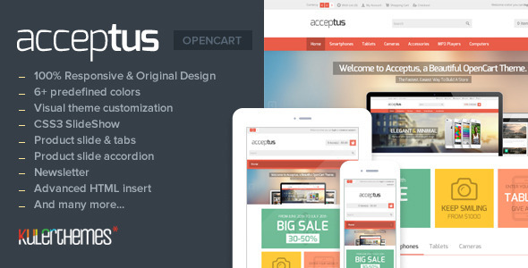 Acceptus – Responsive theme for mobile store owner - Technology OpenCart