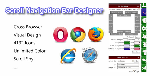 Scroll Navigation Bar Designer - CodeCanyon Item for Sale