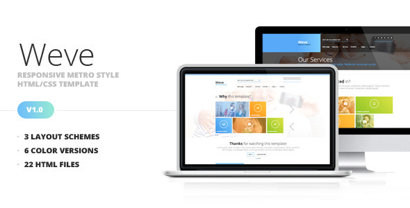 Weve - Responsive Metro Style HTML/CSS Template - Corporate Site Templates