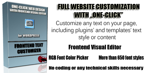 Frontend Text Customizer for WordPress - CodeCanyon Item for Sale