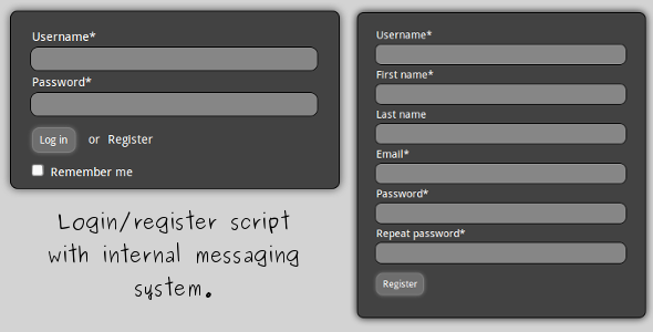 Login/Register script - Internal Messaging - CodeCanyon Item for Sale