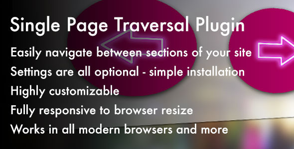 Single Page Traversal jQuery Plugin - CodeCanyon Item for Sale