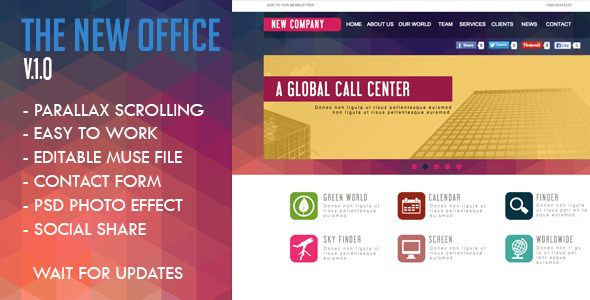 The New Office Muse Template - Corporate Muse Templates