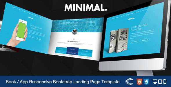 Minimal - Book / App Responsive Landing Page Templ - Corporate Landing Pages