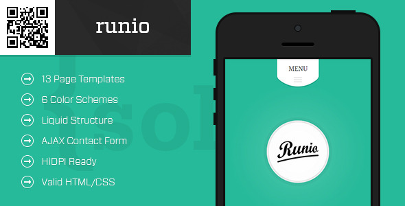 runio | Mobile HTML/CSS Portfolio Template - Mobile Site Templates
