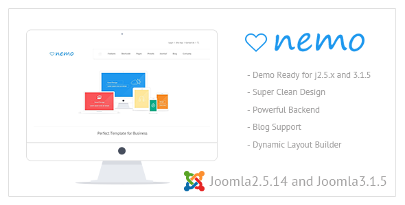 Nemo White Premium Joomla Template - Joomla CMS Themes